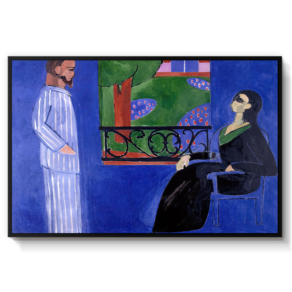 The Conversation, c. 1908-1912 - Floater Framed Canvas Print