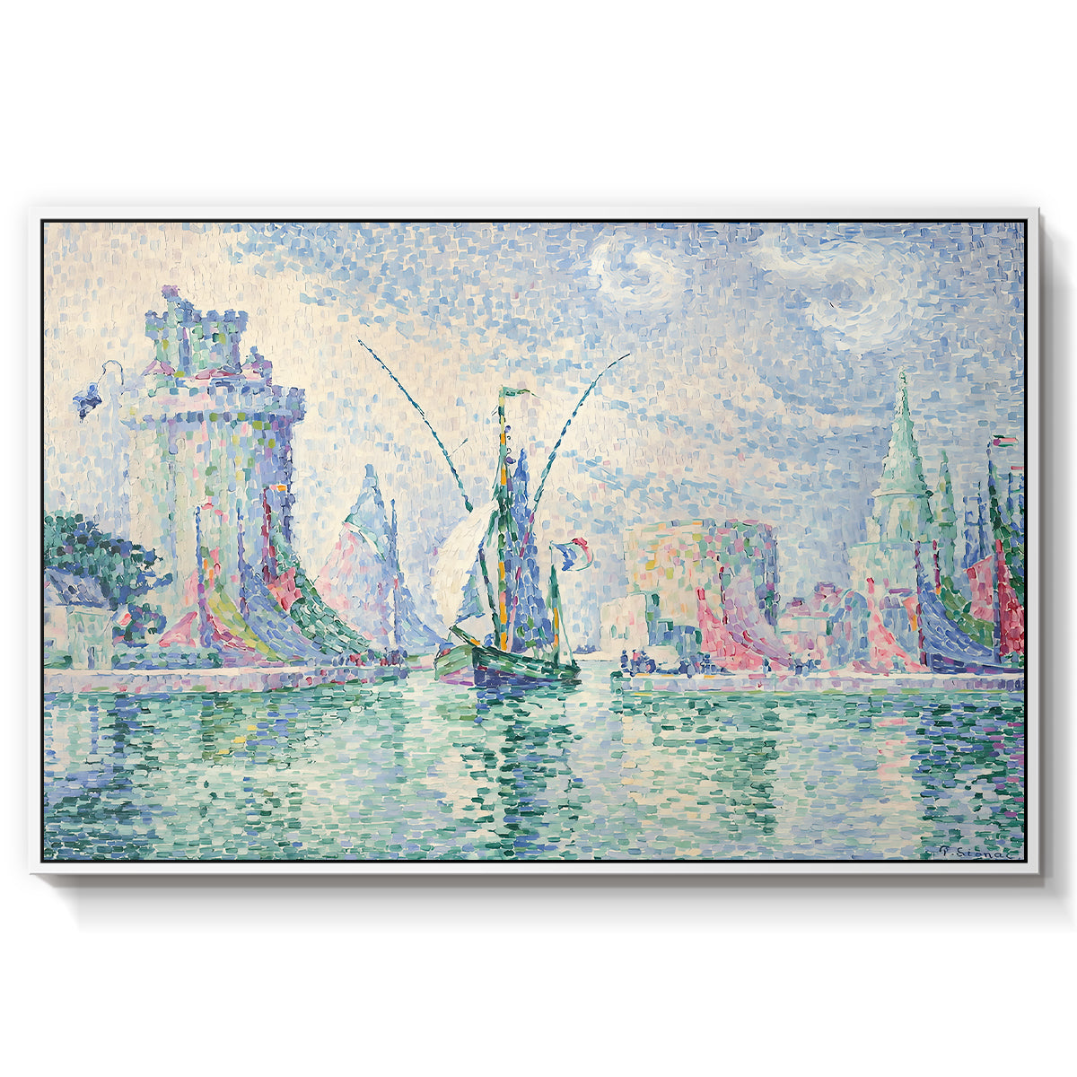 The Green Towers (Les tours vertes, la Rochelle), 1913 - Floater Framed Canvas Print