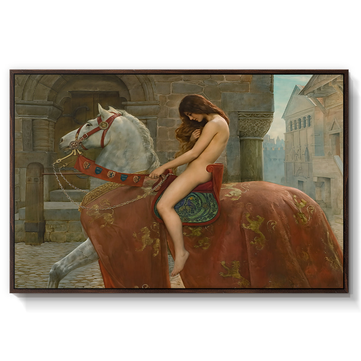 Lady Godiva, 1898 - Floater Framed Canvas Print