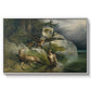 Eagles and Dying Stag on a Lakeshore, 1836 - Floater Framed Canvas Print