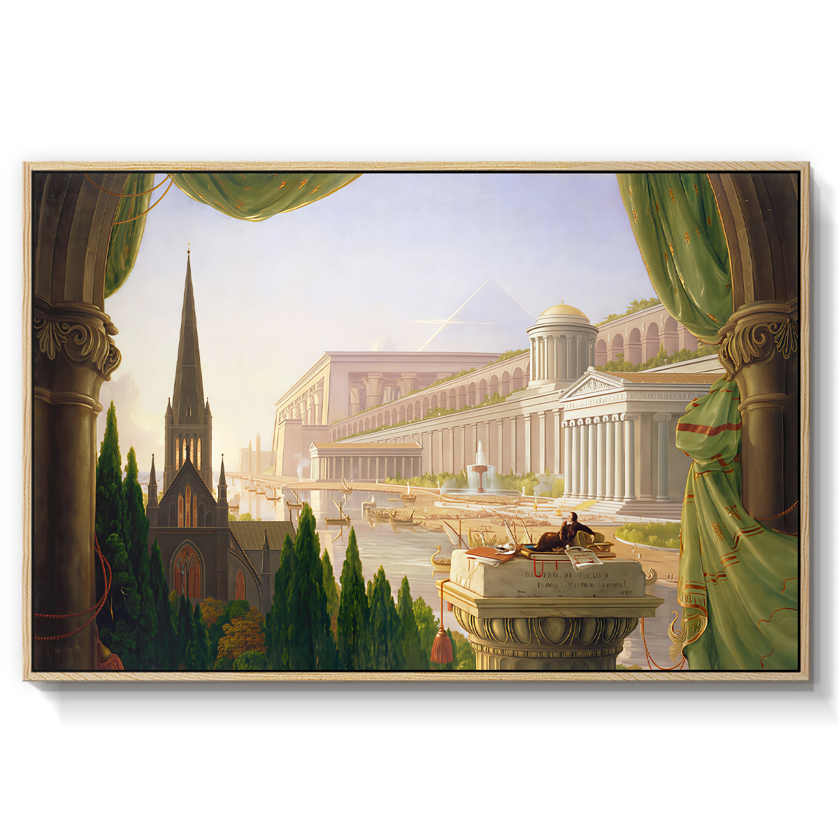 The Architect's Dream, 1840 - Floater Framed Canvas Print