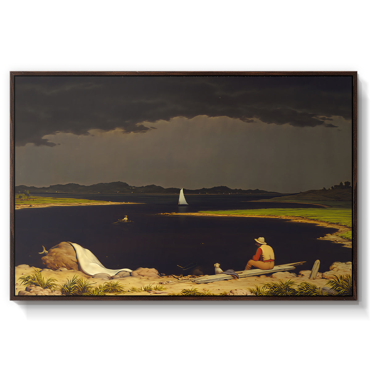 Approaching Thunder Storm, 1859 - Floater Framed Canvas Print