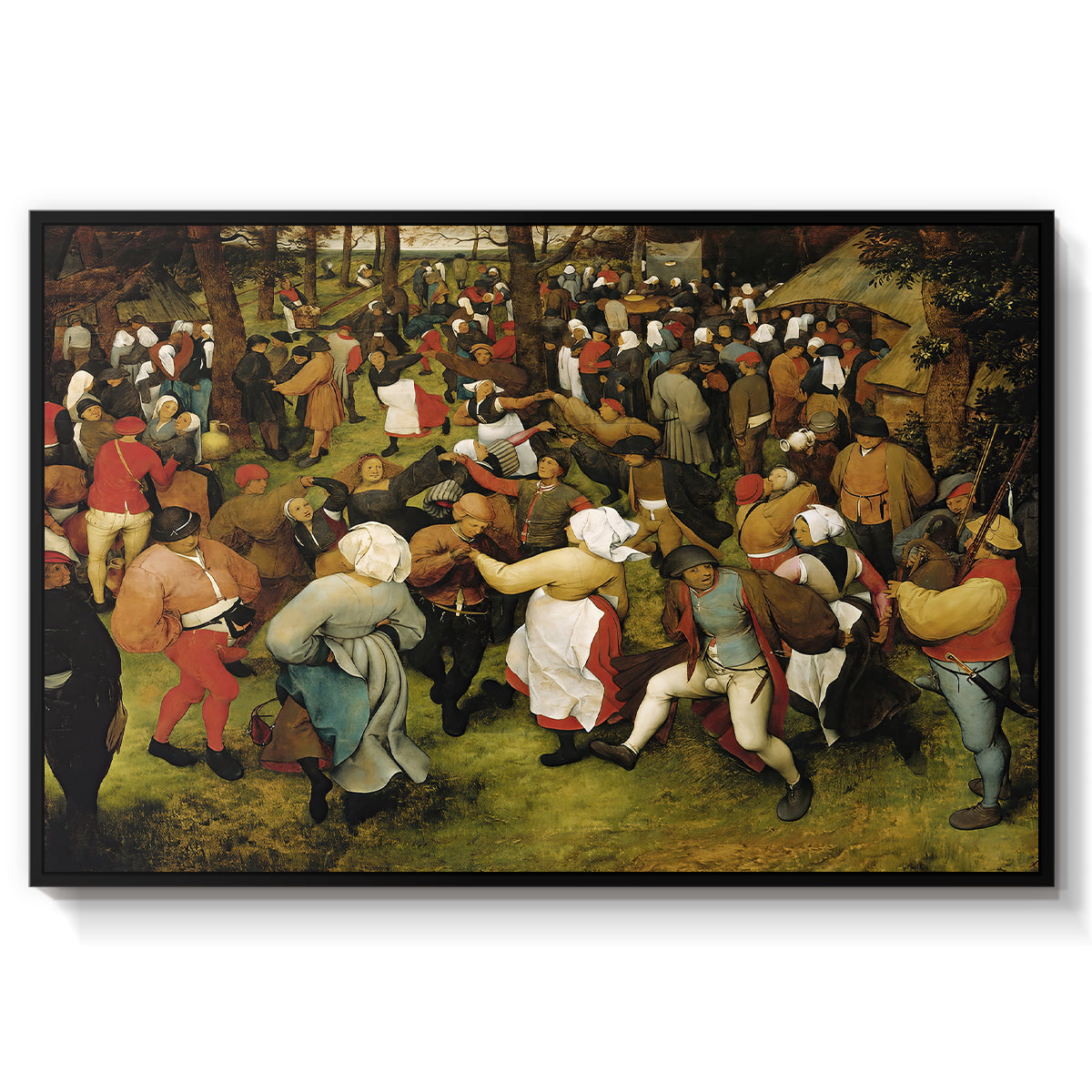The Wedding Dance, c. 1566 - Floater Framed Canvas Print