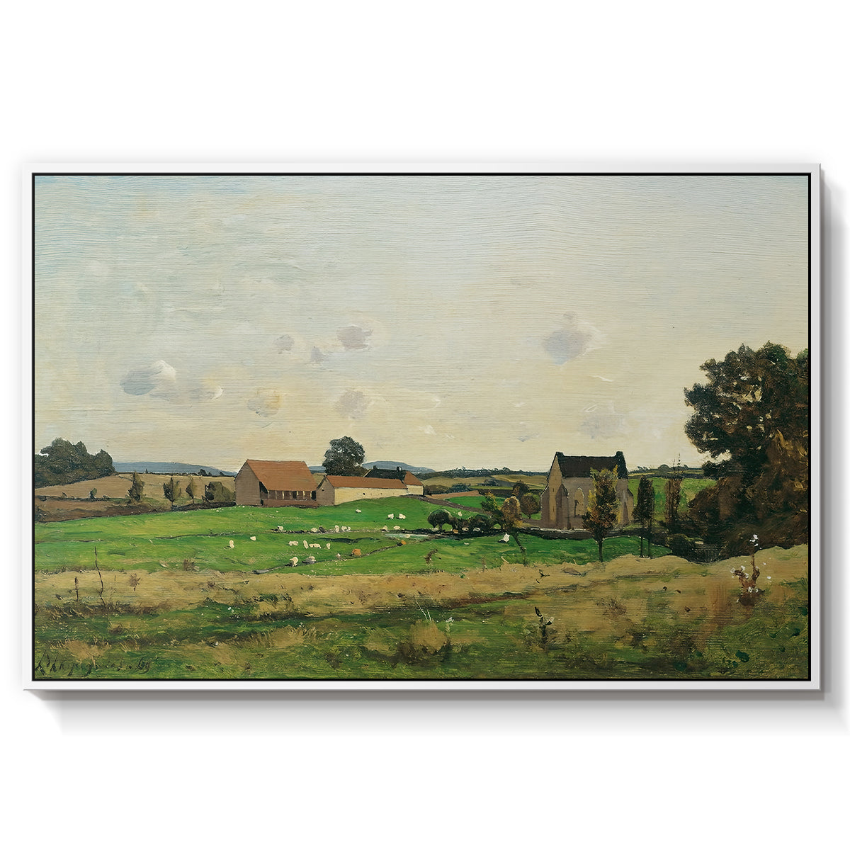 The Saulce Estate, 1869 - Floater Framed Canvas Print