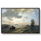 Fresh Breeze on the Norwegian Coast, 1876 - Floater Framed Canvas Print
