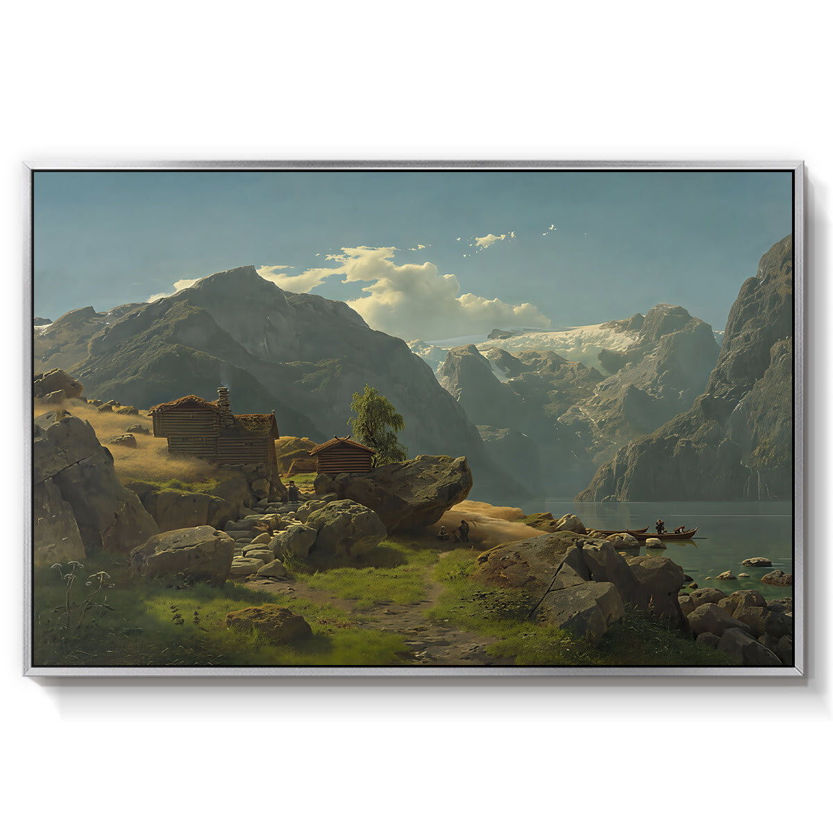 Balestrand, 1848 - Floater Framed Canvas Print
