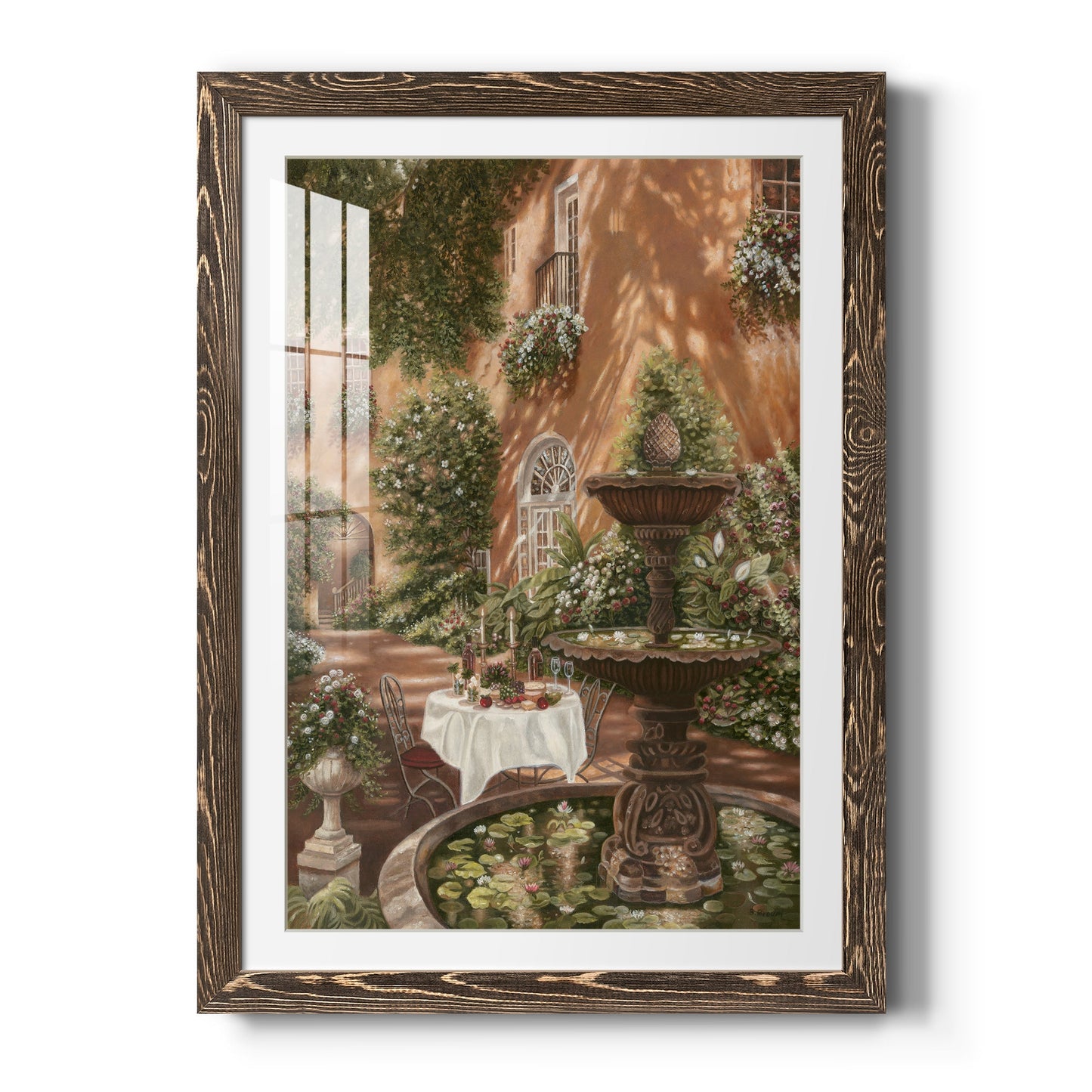 Evening Cocktails II - Barnwood Framed Art Print