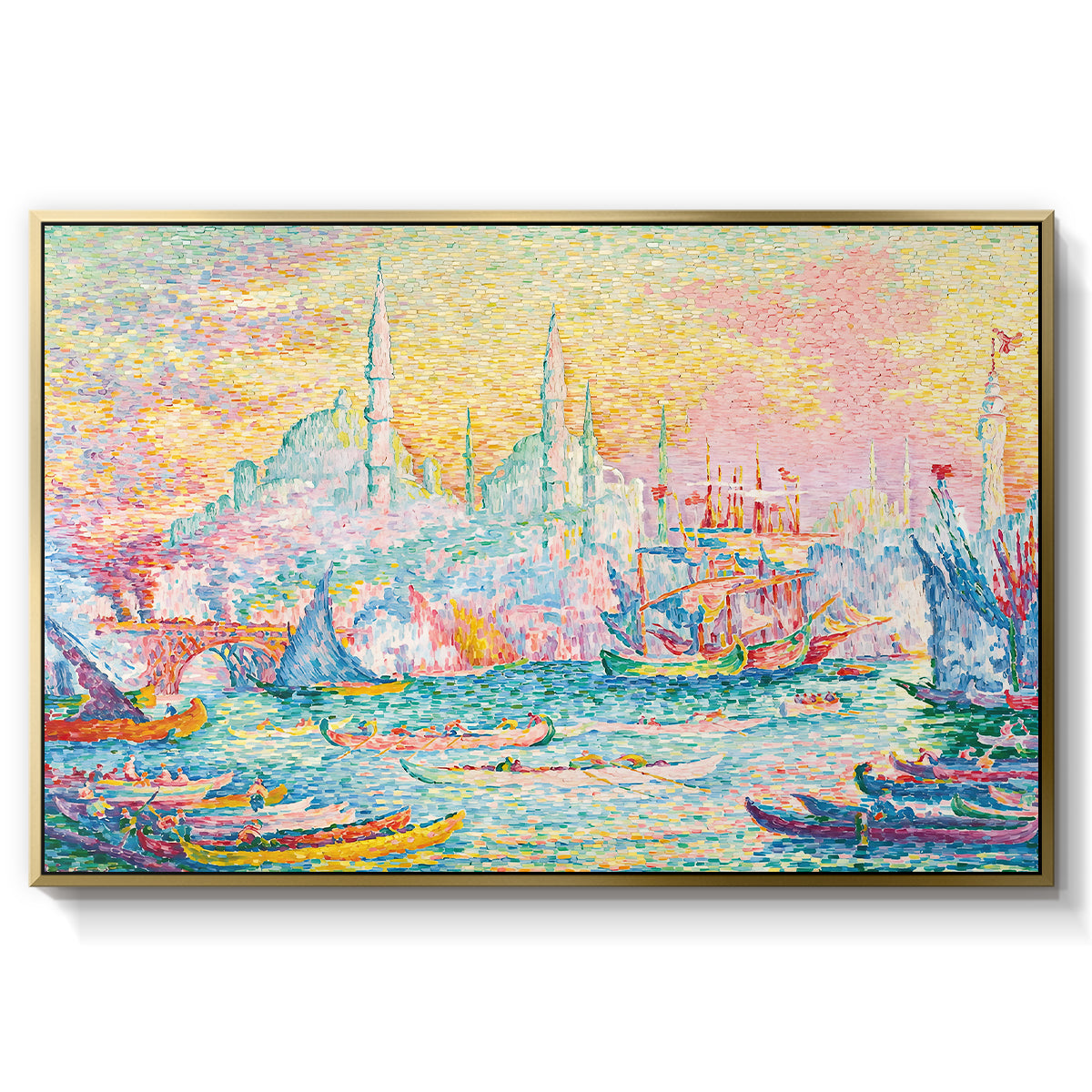 The Golden Horn, Constantinople, 1907 - Floater Framed Canvas Print