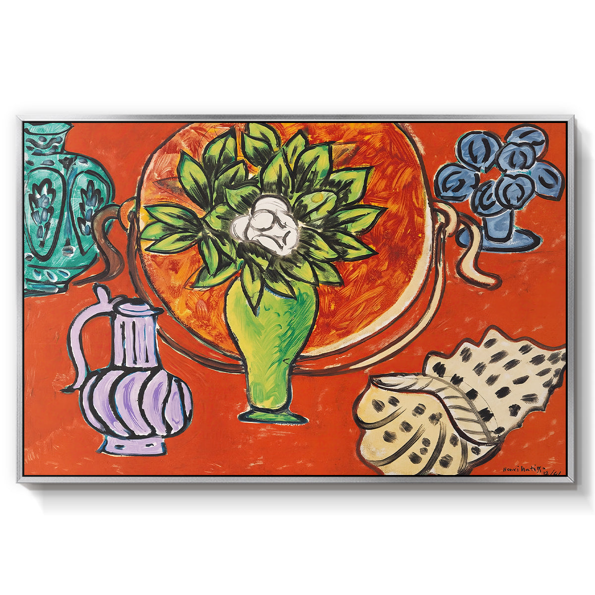 Still Life with a Magnolia (Nature morte au magnolia), 1941 - Floater Framed Canvas Print