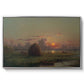 Haystack at Sunset, 1880 - Floater Framed Canvas Print