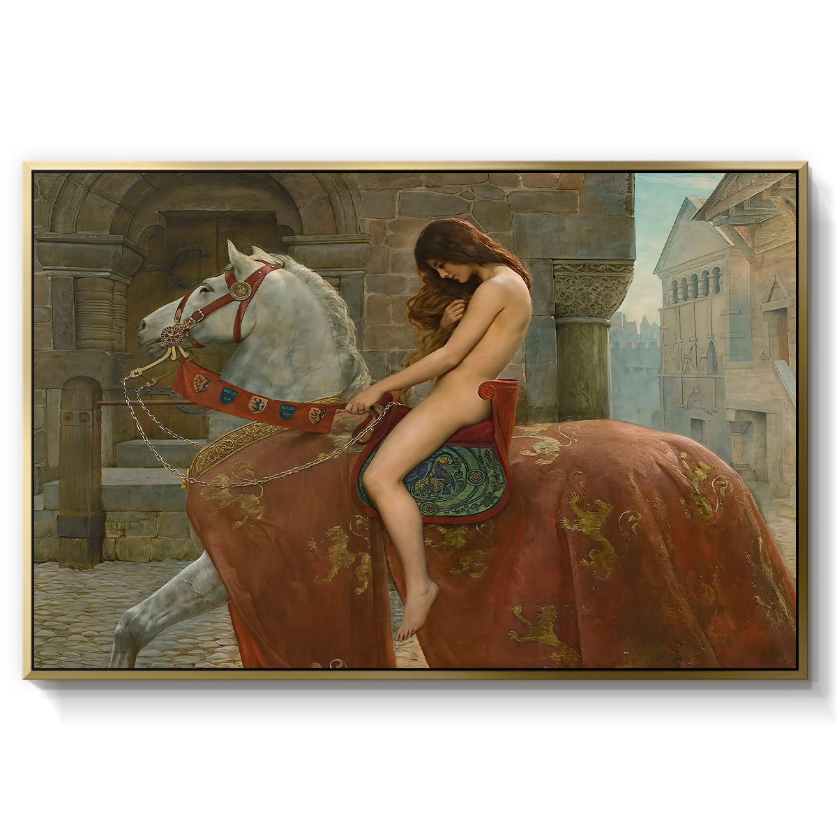 Lady Godiva, 1898 - Floater Framed Canvas Print