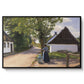 Danish Village Street with Woman and Milkman, 1880 - Floater Framed Canvas Print
