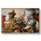 The Wolf and Fox Hunt, c. 1616 - Floater Framed Canvas Print
