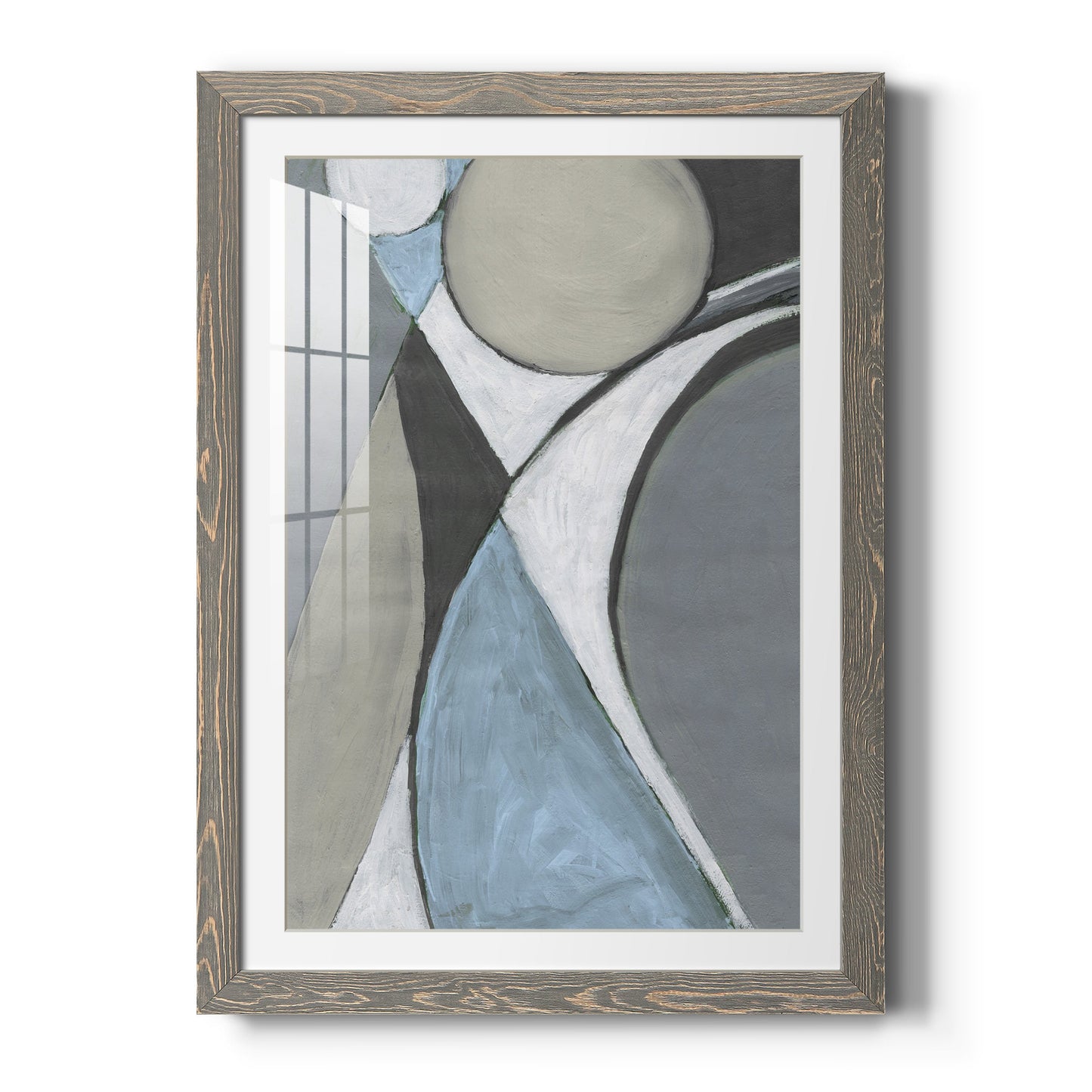 A Soft Jeweled Geometric II - Premium Framed Print - Distressed Barnwood Frame - Ready to Hang