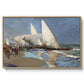 The Beach at Valencia, 1908 - Floater Framed Canvas Print