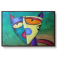 Celestial Cat - Floater Framed Canvas Print