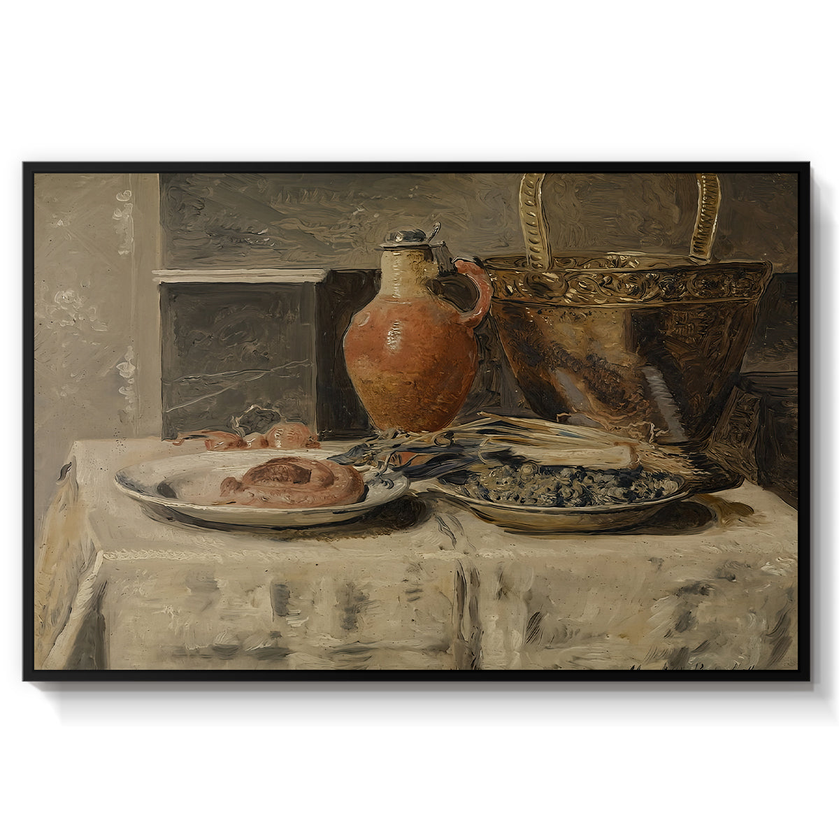 Still Life with Jar, c. 1881-1885 - Floater Framed Canvas Print
