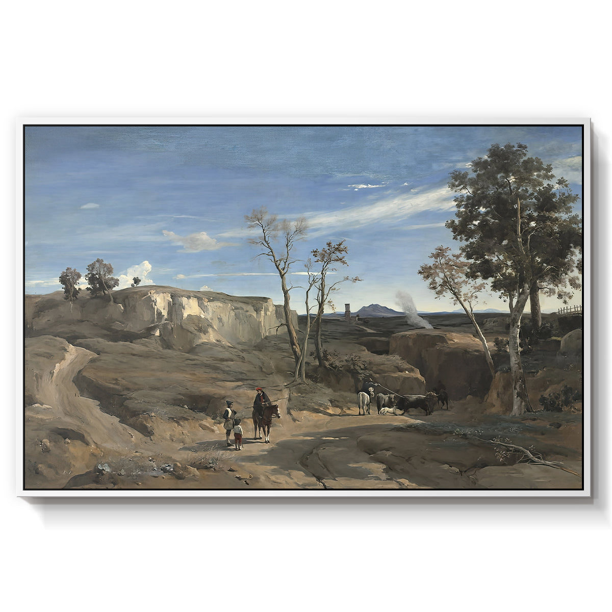 La Cervara, the Roman Campagna, c. 1830-1831 - Floater Framed Canvas Print