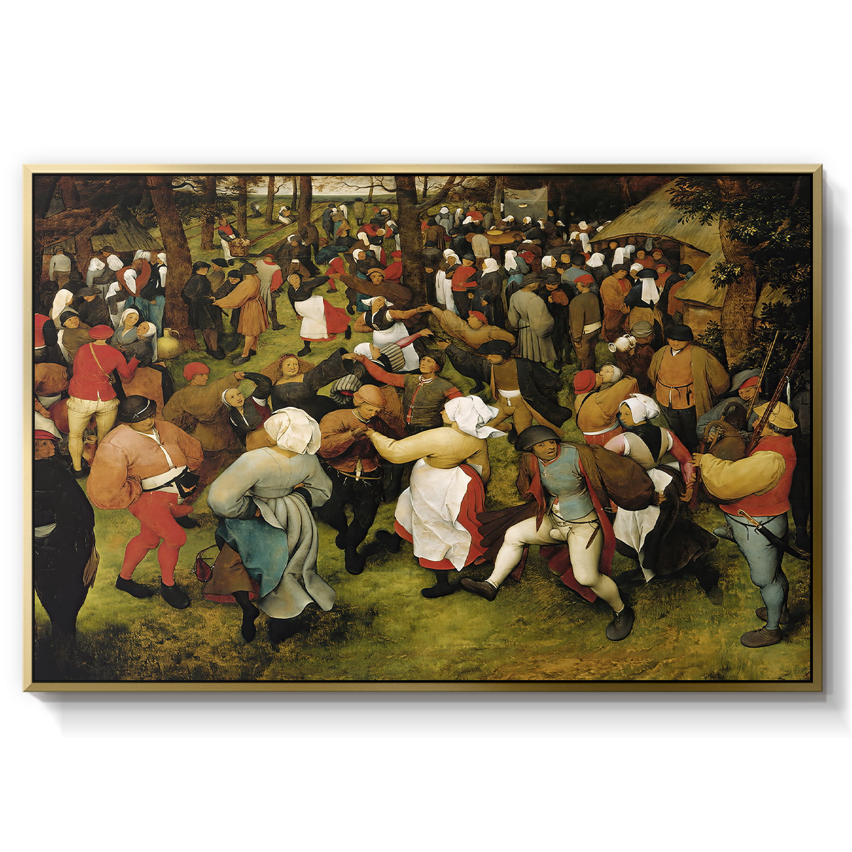 The Wedding Dance, c. 1566 - Floater Framed Canvas Print