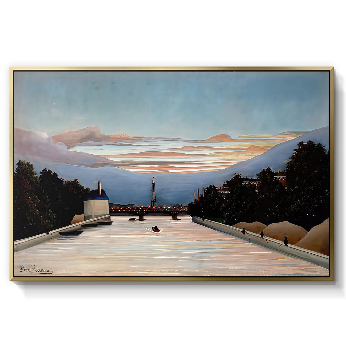 The Eiffel Tower, c. 1898 - Floater Framed Canvas Print