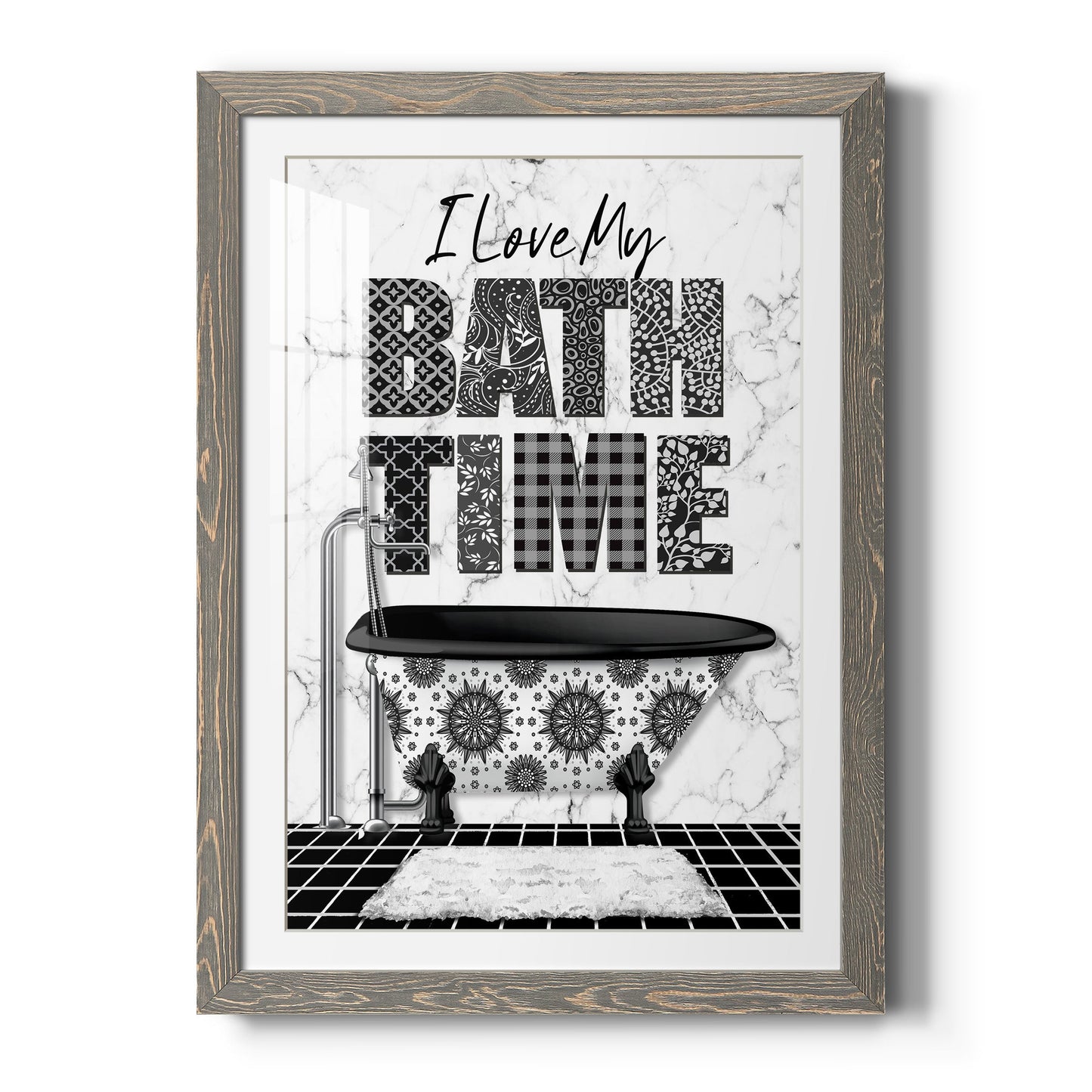 Bath Time - Barnwood Framed Art Print