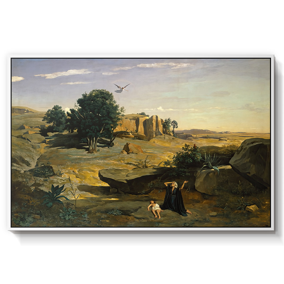 Hagar in the Wilderness, 1835 - Floater Framed Canvas Print