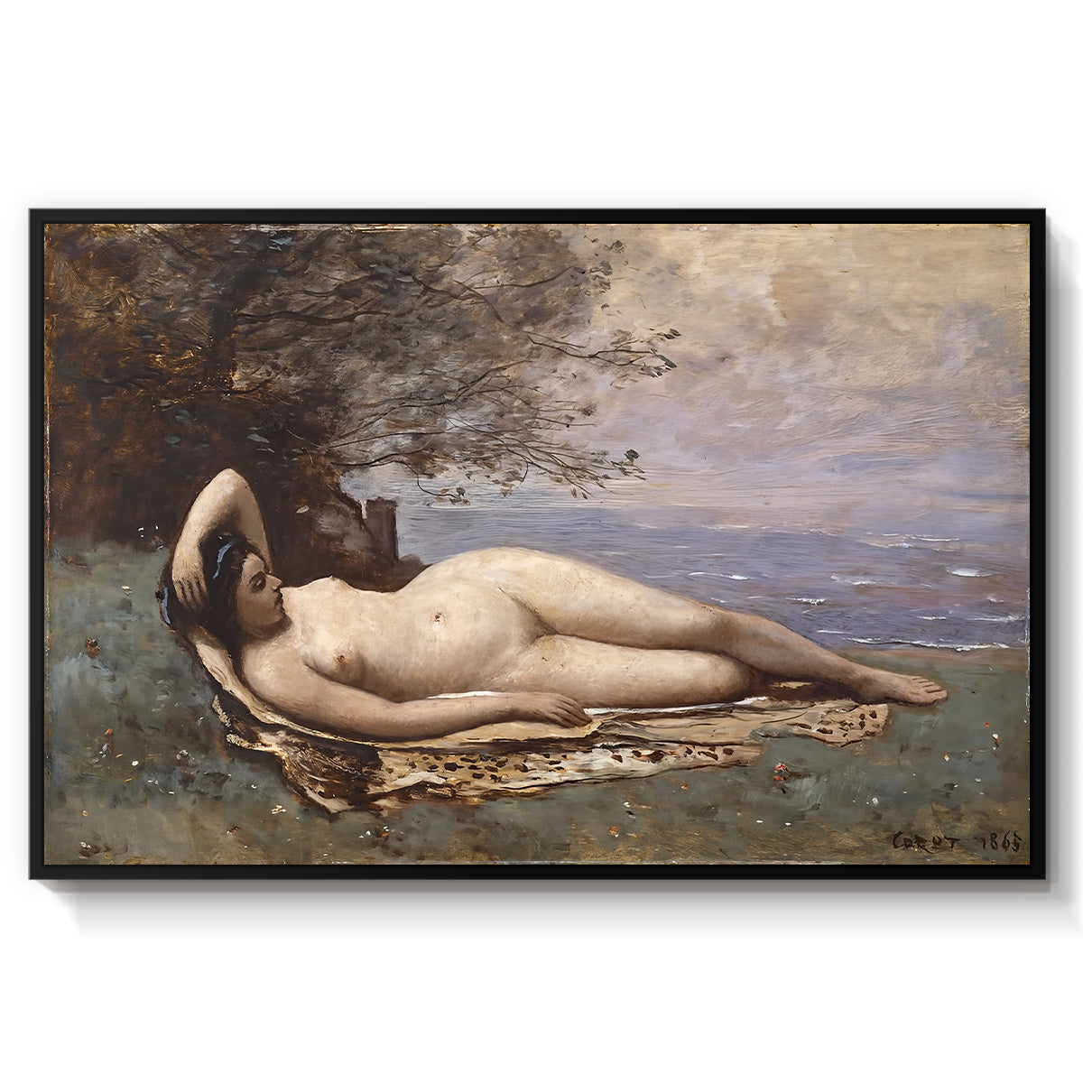 Bacchante by the Sea, 1865 - Floater Framed Canvas Print