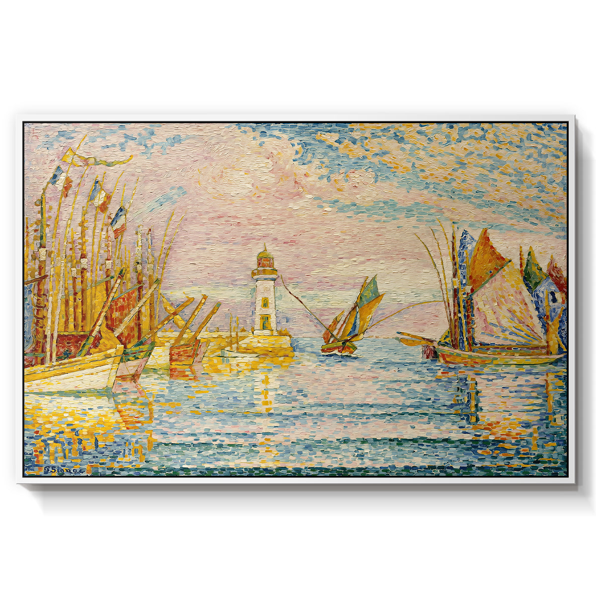 The Lighthouse at Groix, 1925 - Floater Framed Canvas Print