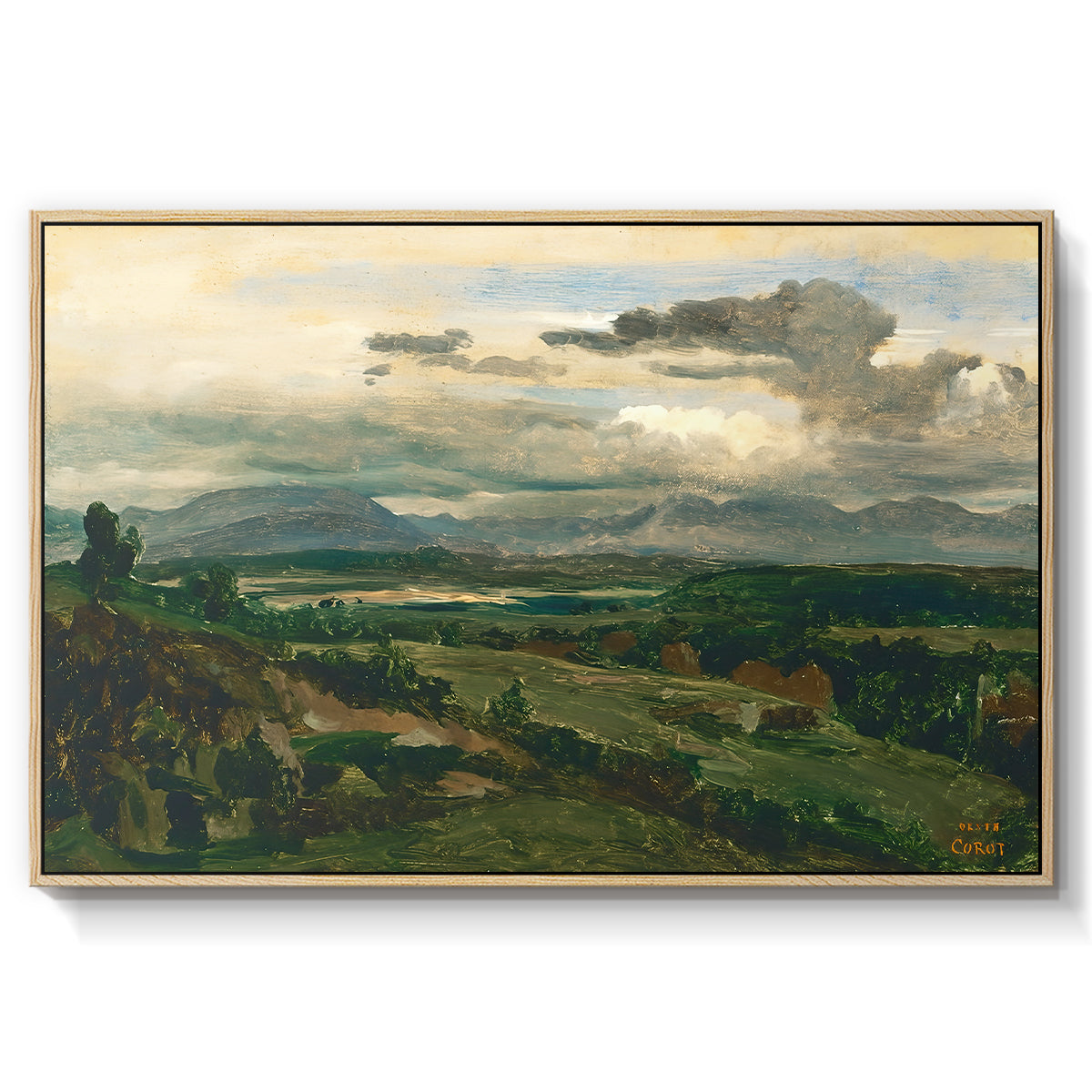 Civita Castellana, c. 1860s - Floater Framed Canvas Print