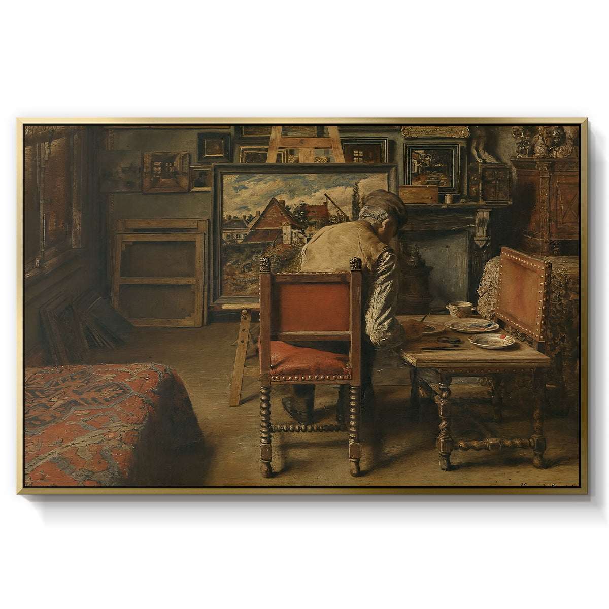 The Retoucher (The Restorer), 1876 - Floater Framed Canvas Print