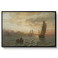 View from the Oslofjord, 1866 - Floater Framed Canvas Print