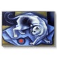 Cat Playing with a Ball, 1945-1950 - Floater Framed Canvas Print