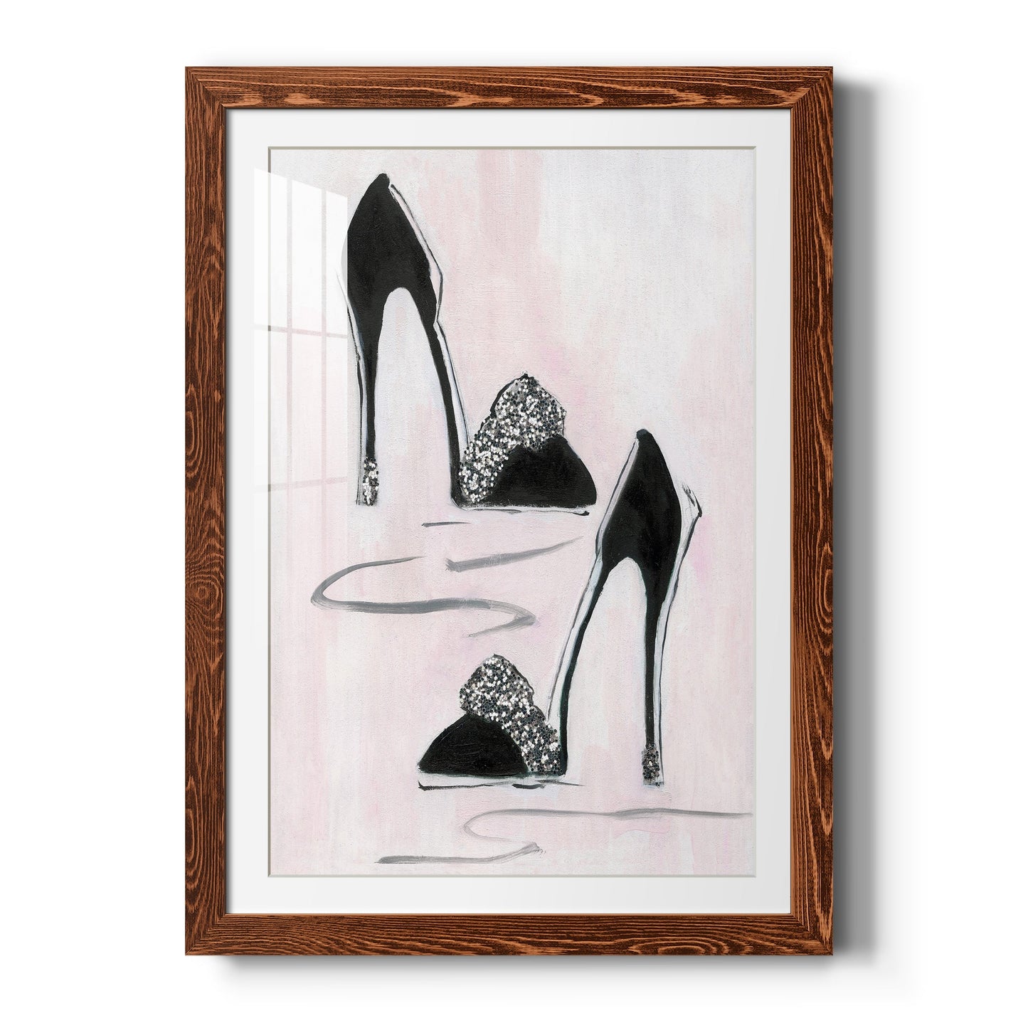 Shoes That Dazzle II - Barnwood Framed Art Print