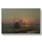 Haystack at Sunset, 1880 - Floater Framed Canvas Print