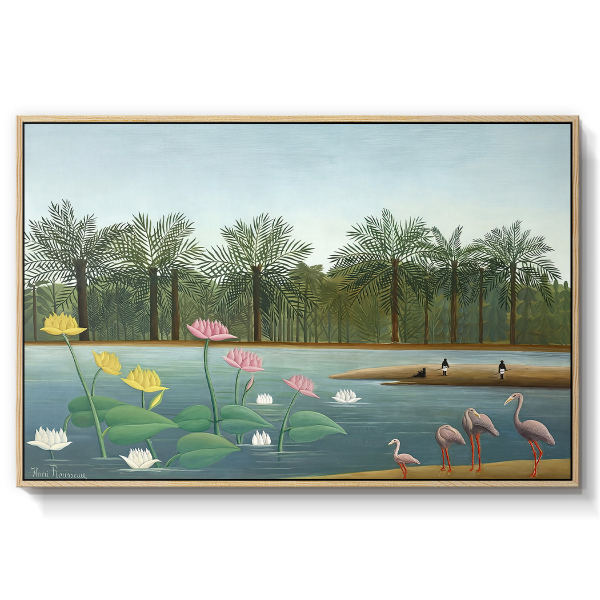 The Flamingoes (Les Flamants), 1907 - Floater Framed Canvas Print