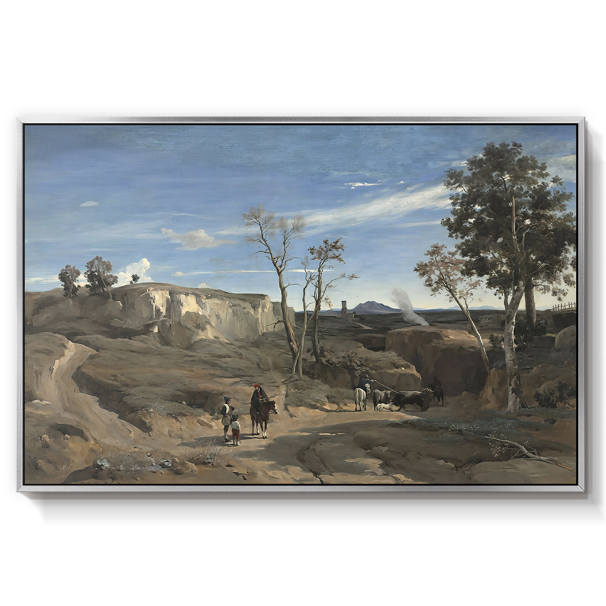 La Cervara, the Roman Campagna, c. 1830-1831 - Floater Framed Canvas Print