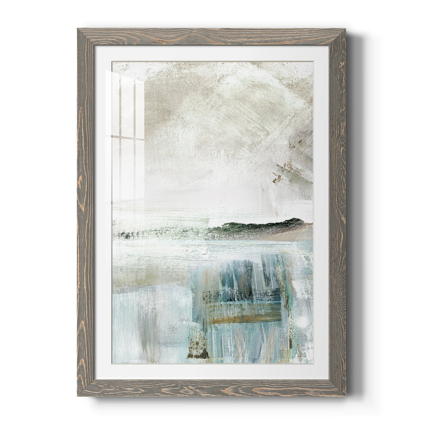 Summer Teal II - Barnwood Framed Art Print