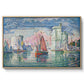Entrance to the Port of La Rochelle, 1921 - Floater Framed Canvas Print
