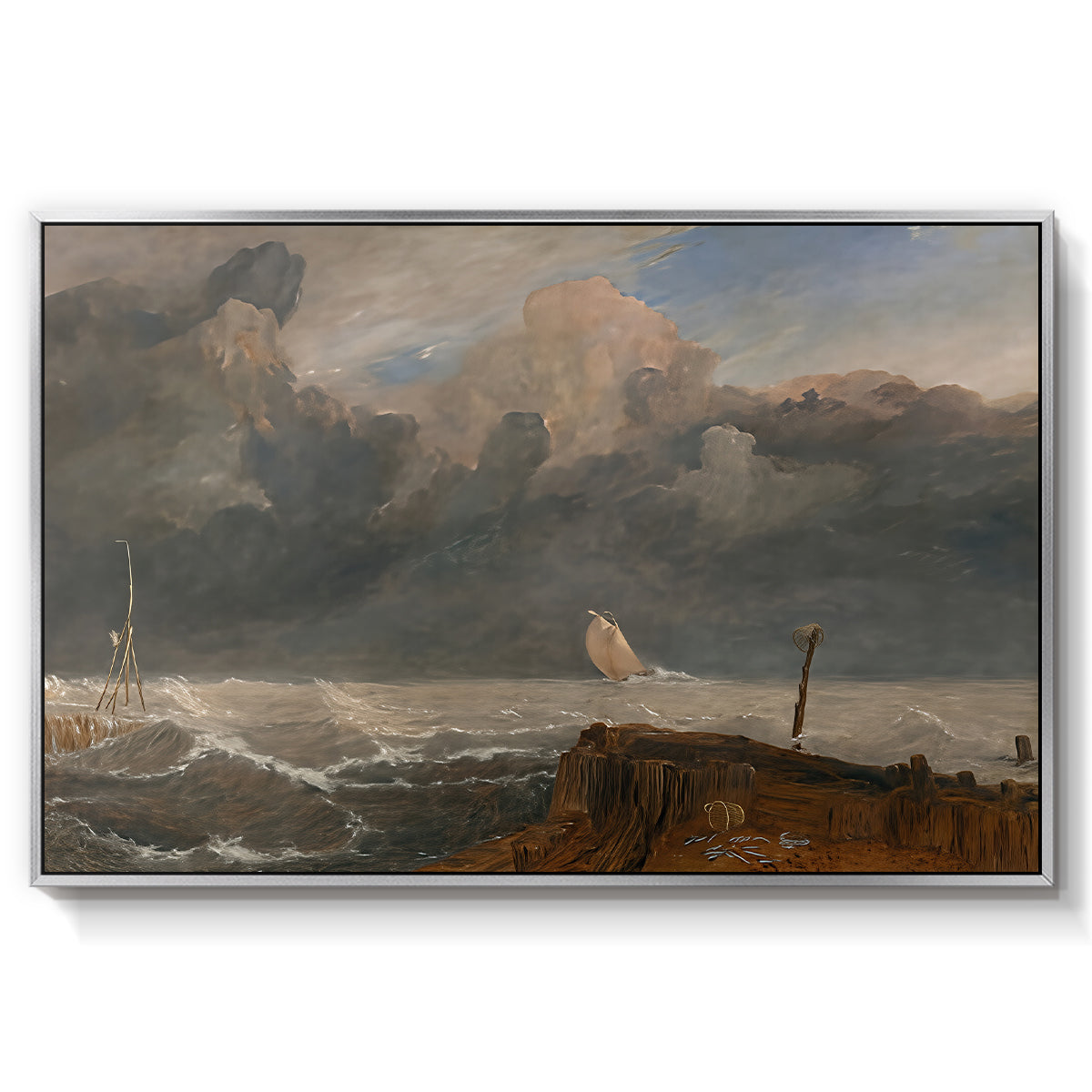 Port Ruysdael, 1827 - Floater Framed Canvas Print