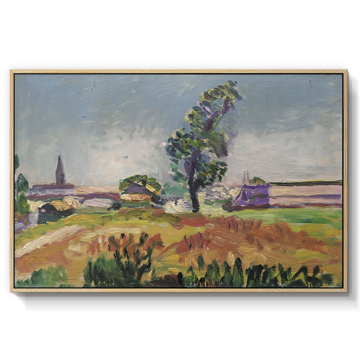 Landscape Around Toulouse, The Bridge of the Young Ladies, 1898 - Floater Framed Canvas Print