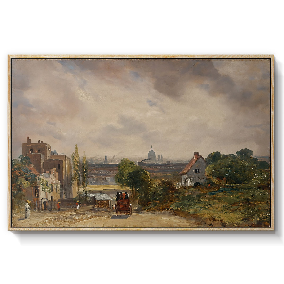 Sir Richard Steele's Cottage, Hampstead, c. 1832 - Floater Framed Canvas Print