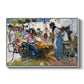 Net Menders in Valencia, 1909 - Floater Framed Canvas Print