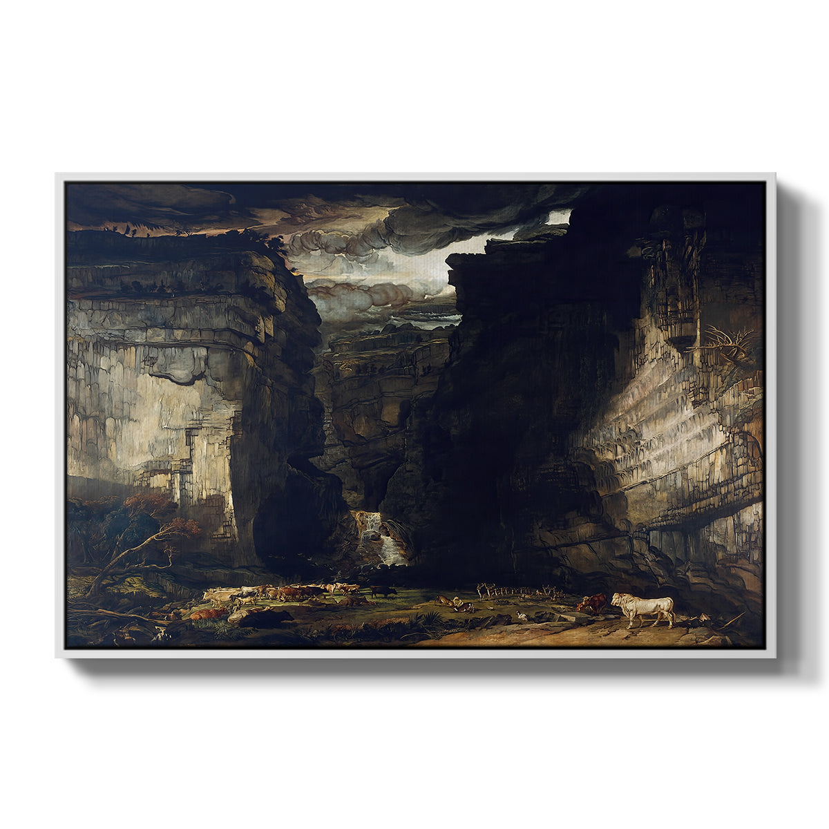 Gordale Scar, c. 1811-1813 - Floater Framed Canvas Print