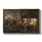 Portraits of Two Extraordinary Oxen, Property of the Earl of Powis, 1814 - Floater Framed Canvas Print