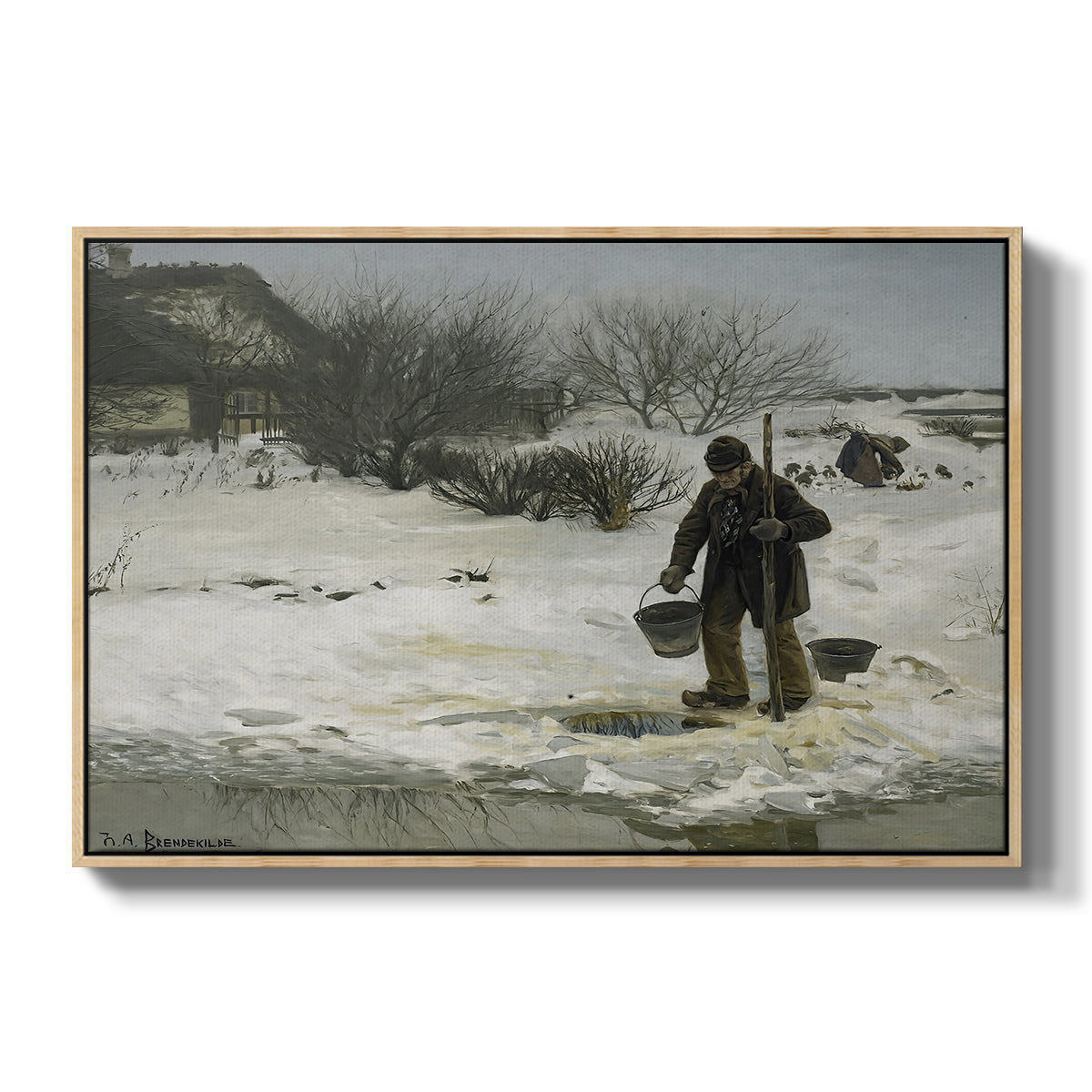 Tøsne, 1895 - Floater Framed Canvas Print