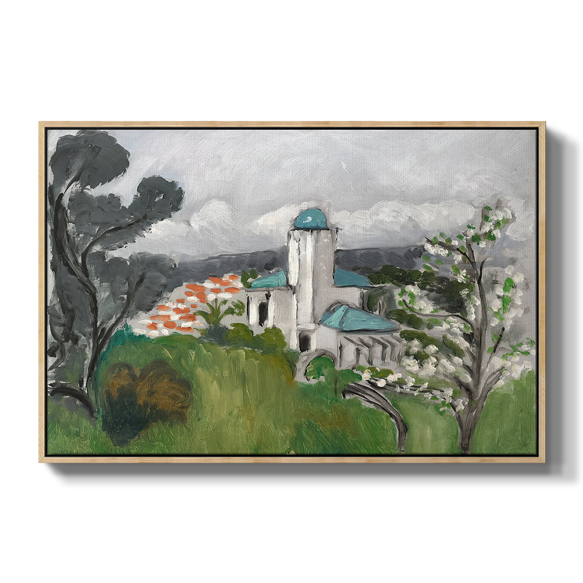 The Blue Villa (La Villa Bleue), c. 1918 - Floater Framed Canvas Print