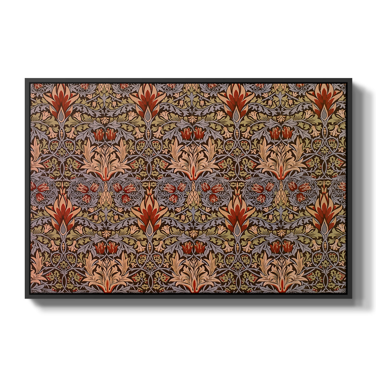 Snakeshead - Red/Cumin, c. 1876 - Floater Framed Canvas Print