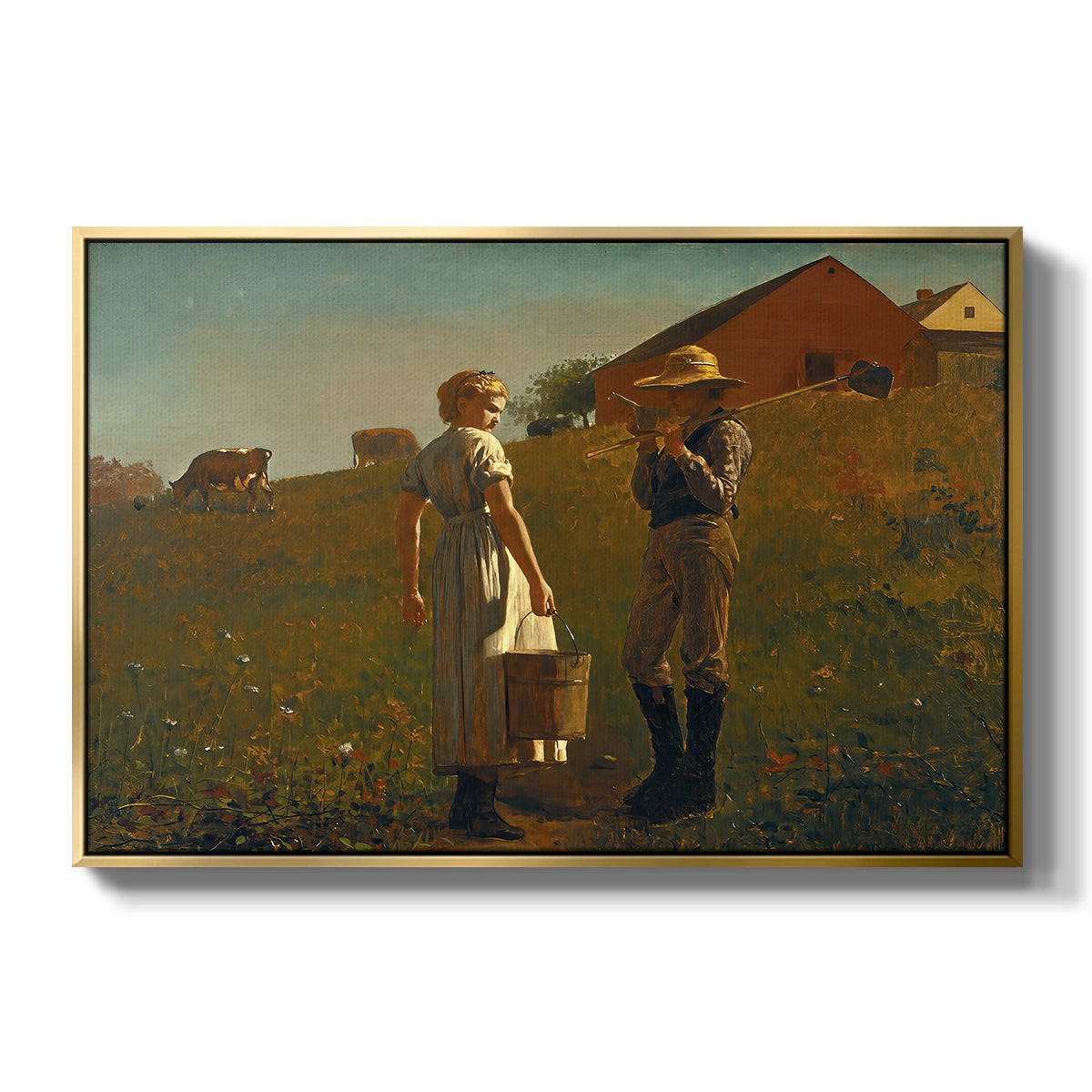 A Temperance Meeting, 1874 - Floater Framed Canvas Print