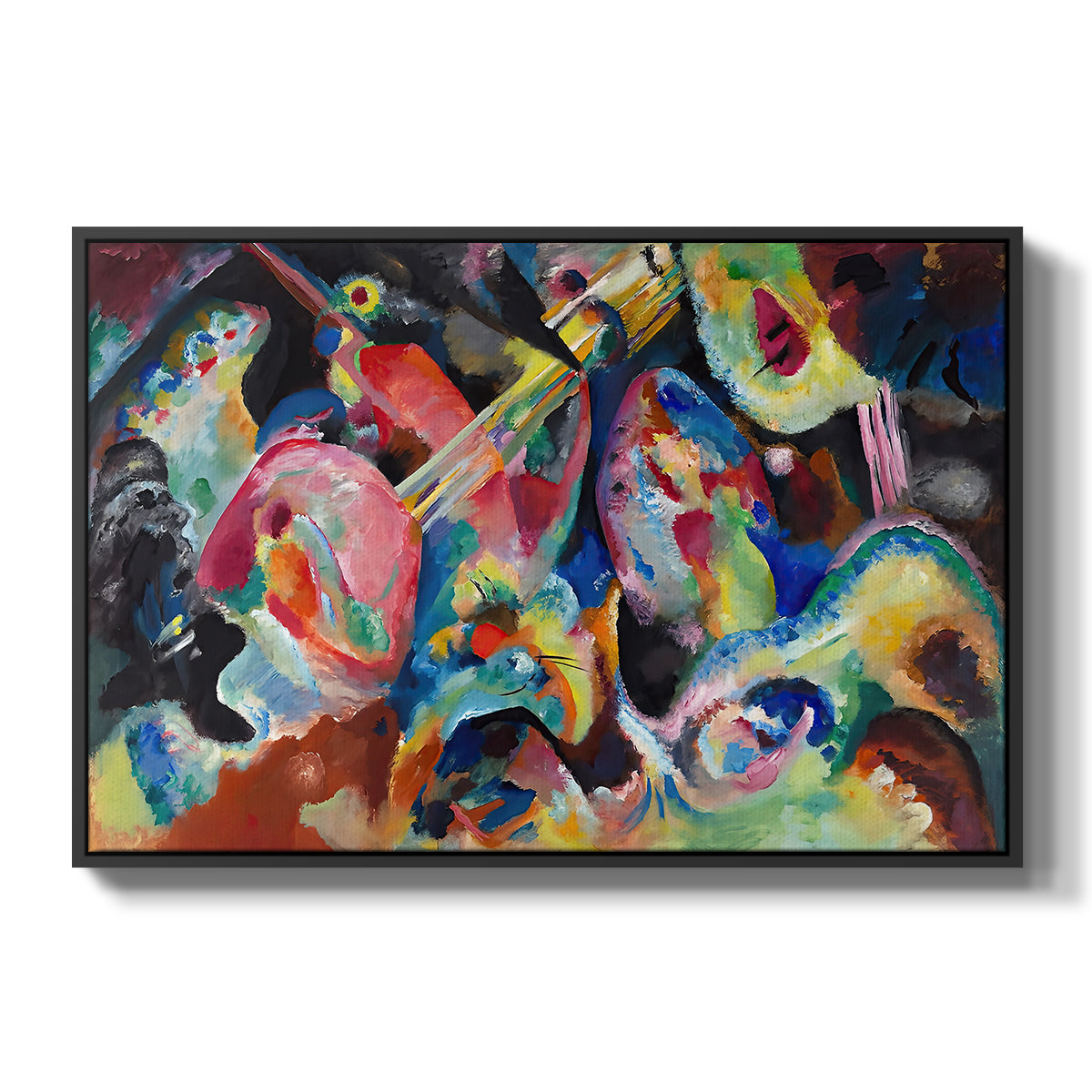 Improvisation. Deluge, 1913 - Floater Framed Canvas Print
