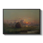 Haystack at Sunset, 1880 - Floater Framed Canvas Print